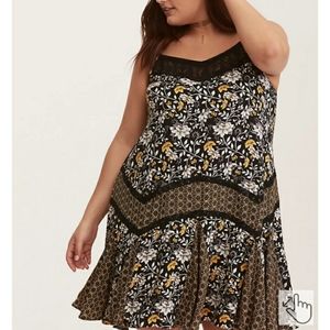 TORRID Mixed Floral Boho Cami Dress Size 3